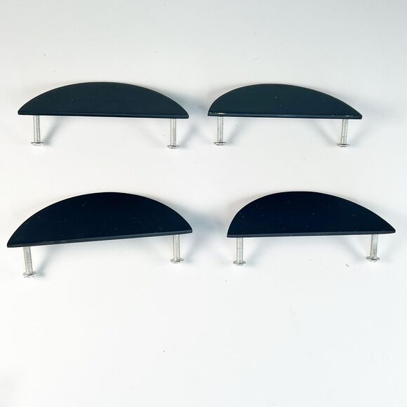 CB2 Bin Matte Black Pull Handle 4", Lot of 4, Modern Contemporary Art Deco - Picture 3 of 5